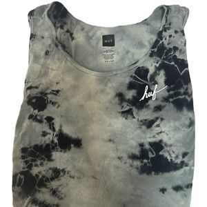Huf black, tie dyed tank